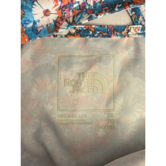 THE NORTH FACE Amphibious Active Romper Girls XL 14/16 Blue Floral Short Stretch - Picture 5 of 16